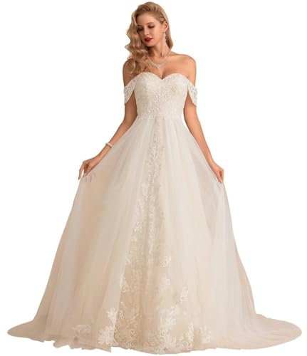 Elegant Lace Appliques Wedding Dresses for Women Bride 2025 Beach Wedding Gowns