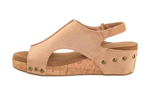 Image of Corkys Footwear Volta Wedge - Chic Elegance Meets All-Year Comfort with a 2-Inch Cork Heel and Marshmallow Insole for Stylish Everyday Wear and All-Day Comfort