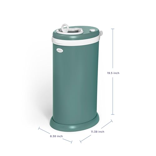 Image of Ubbi Stainless Steel Diaper Pail, Odor Locking, No Special Bag Required, Award-Winning, Registry Must-Have, Open Water
