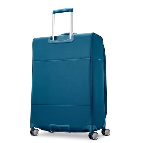 Image of Samsonite UpLIFT Lightweight Medium Checked Softside Luggage with Spinner Wheels - Expandable - Airline-Approved, Polyester Soft Suitcase for Ultra Light Travel - Cerulean Blue