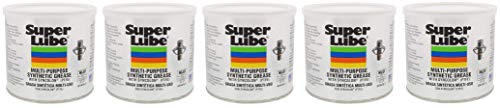 Super Lube 41160 Synthetic Grease (NLGI 2), 14.1 oz Canister, Translucent White (Five Pack)
