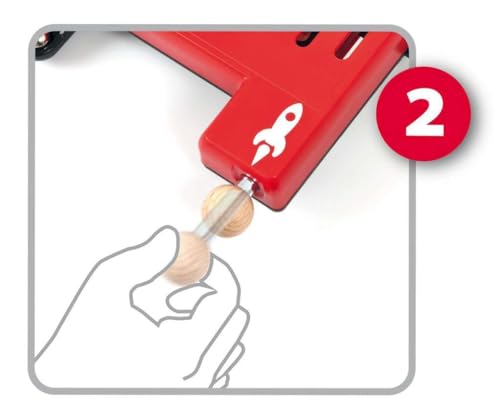 BRIO Spiele 34017 Wooden Flipper, Space Safari, Pinball as a Wooden Toy for Children, Children's Toy Recommended from 6 Years