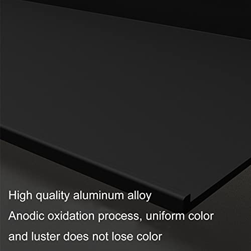 Étagère murale en alliage d'aluminium noir design LED 150cm - 4