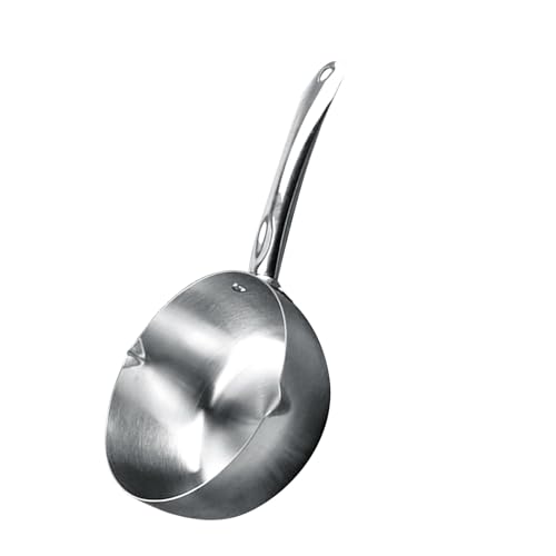 SIXRUN Stainless Steel Butter Warmer Pan Multifunctional Prevent Stick Milk Warmer Saucepan for Household Kitchen Milk Warmer Saucepan (18cm / 7.1in)