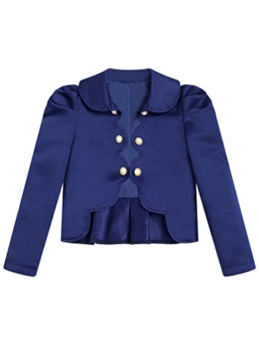 Jhaoyu Kids Satin Long Sleeves Bolero Shrug Cardigan Jacket Crop Tops Wedding Pageant Flower Girls Dress Cover Up3