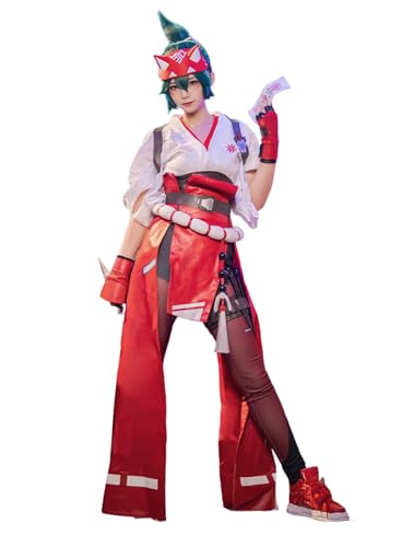 LIOEUE Costume Cosplay Kiriko Pour Femme Ensemble Complet Avec Accessoires | Taille Asiatique Avec...