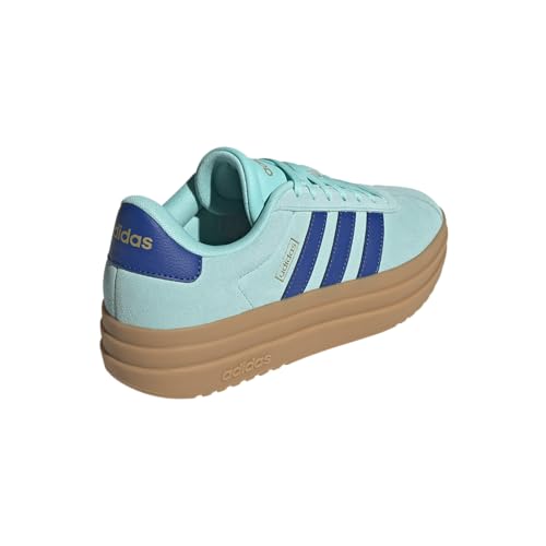 Image of adidas Womens Vl Court Bold Lace Up Sneakers Shoes Casual - Pink