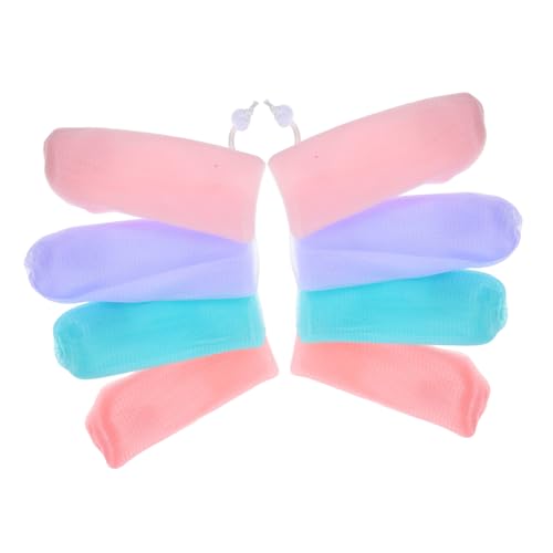 UKCOCO 8 piezas Bolsas de Malla para Jabón Bolsas Portátiles para con Cordón Exfoliantes y Espumantes para Limpieza Facial y Baño Colores Surtidos
