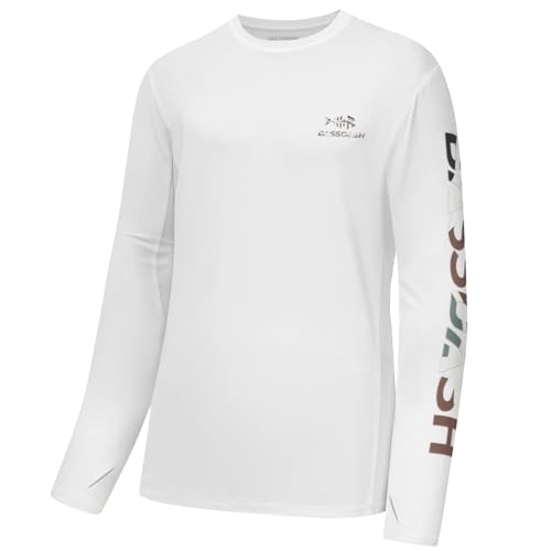 BASSDASH Men’s Graphic Shirts Long Sleeve Fishing Shirt UPF 50+ Moisture Wicking UV Sun Protection FS35M2
