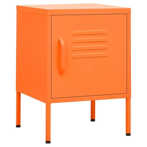 WGYHOME Mesita de noche naranja 35 x 35