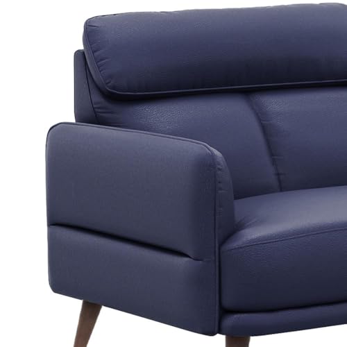 Image of Wakefit Sofa Set | 5 Year Warranty | Sofa 1 Seater, 1 Seater Sofa for Living Room, Wooden Sofa Set, Single Seater - Azores(Robin : Blue)