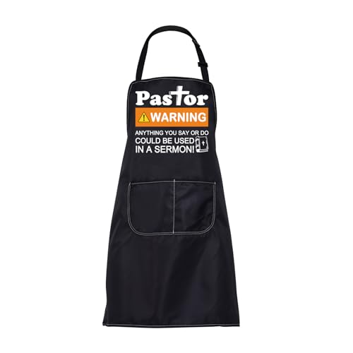 Pastor Apron Pastor Appreciation Gifts Christian Cooking Aprons Minister Gift Retirement Gift for Pastor Wife Kitchen Aprons (Pastor Apron)