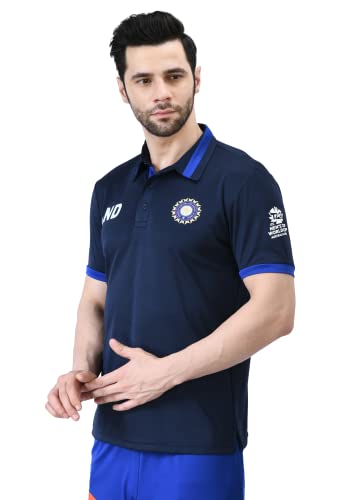Image of playR x ICC T-shirt for Men - Regular Fit Athletic Sportswear, Durable, Lightweight, Breathable, Gym & Training Wear - Sports Tee for Running, Training, Workout For All Season