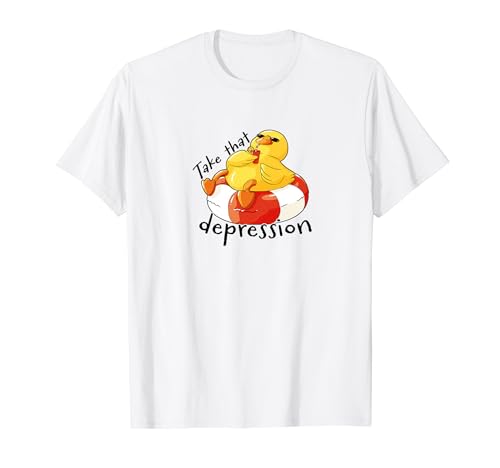 Relaxing Duck Mental Health Uplifting Sarcastic T-Shirt