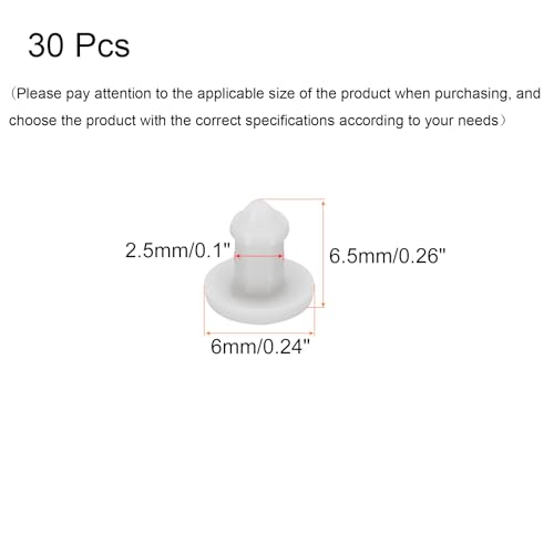 Image of MECCANIXITY Silicone Snap in Locking Hole Plugs,Rubber Panel Seal Cover Flush Type Panel Round for Kitchen Rubber Bulkheads Waterproof Sealing Plugs 2.5mm /0.1 Inch Diameter Grey,Pack of 30