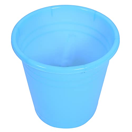 Image of Kuber Industries Plastic Dustbin|Portable Garbage Basket & Round Open-Top Trash Can for Home,Kitchen,Office,College,10 Ltr.(Sky Blue)