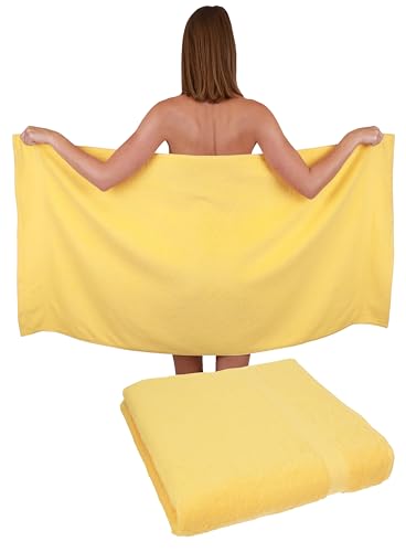 Betz Duschtuch Premium – großes Frottee Duschtuch 70x140 cm aus 100% Baumwolle – saugstark & weich – hochwertiges, pflegeleichtes Handtuch für Damen & Herren Farbe gelb