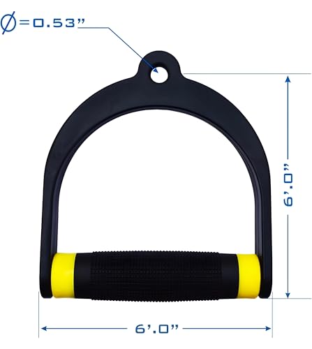 Image of Pair of PVC Plastic Heavy Duty Cable Cross D Handle for Cable Machine Attachment