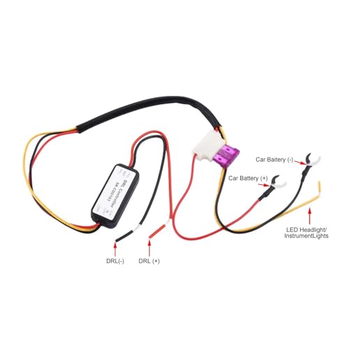 Arnés de cableado DRL con controlador estroboscópico SK-CD0105 y función dimmer 4