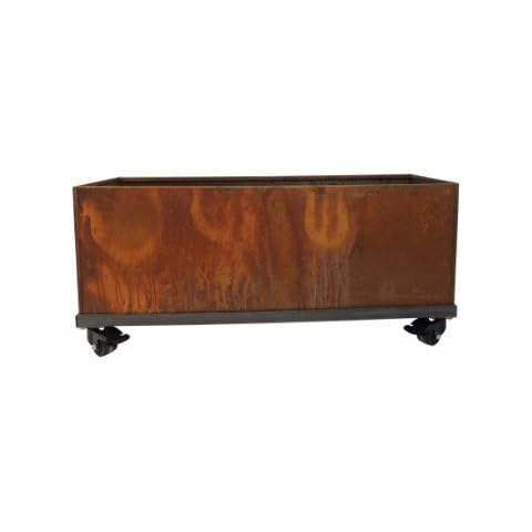 Nice Corten Trough Planter on Casters Cover