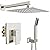 SR SUN RISE Shower Faucet Set & System - 12 Inch Rainfall Shower Head & Handle Set Wall Mounted Brushed Nickel Solid Brass Valve Trim Kit Included