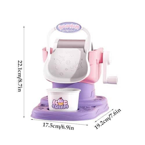 Eismaschine | Softeismaschine | Manuelle schnelle Ergebnisse Einfacher Hersteller von gefrorenen Leckereien | Machen Sie, Sorbet, gefrorenen Joghurt | Kompaktes, langlebiges Kühldesign für Kinder – Bild 6