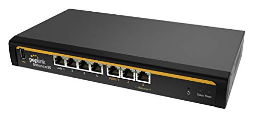 Peplink Balance 20 Dual-Wan Router, Black (Bpl-021) And 1U Rack Ear Mount Set Balance 20/30/50 & Max 700/Hd2 | Acw-722 #TOP3