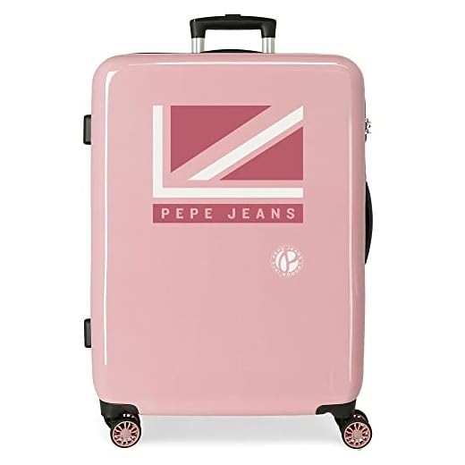 Pepe Jeans Carol Maleta mediana Rosa 48x68x26 cms Rígida ABS Cierre TSA 70L 3 kgs 4 Ruedas dobles