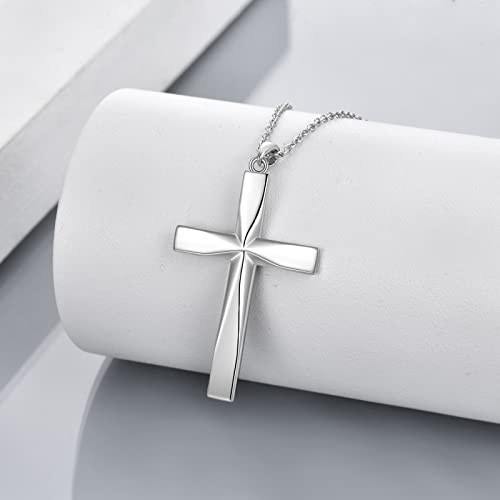 ONEFINITY Religious Cross Pendant Necklace Sterling Silver Origami Cross Pendant Gifts for Women Men Jewelry3