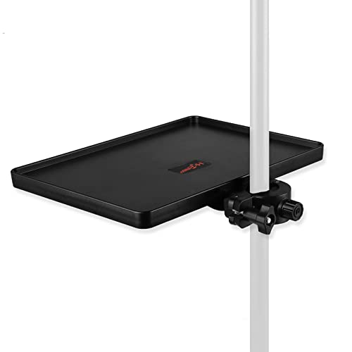 Mr.Power Microphone Stand Plastic Tray, Mic Stand Clamp-On Rack Tray Holder Suitable for Most Mic Stands, for Stage, Live Streaming, Recording, Concert Performance, Karaoke (8.7' x 6.5')
