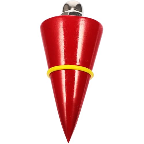 TIKODIDA Bauwerkzeug Senklot 300g mit Drahthammer und 12m Schnur für Präzise Vermessung Baustellen Vertikalhammer Zufällige Farbe
