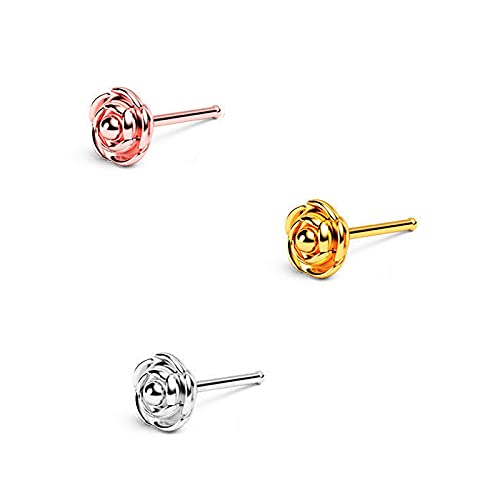 Yellow Chimes Nose Pins for Women Piercing Nose Pins Stainless steel 3 Pcs Multicolor Rose Design Nose Pins for Women and Girls. (B094QKMFDF) Amazon Price History, Amazon Price Tracker