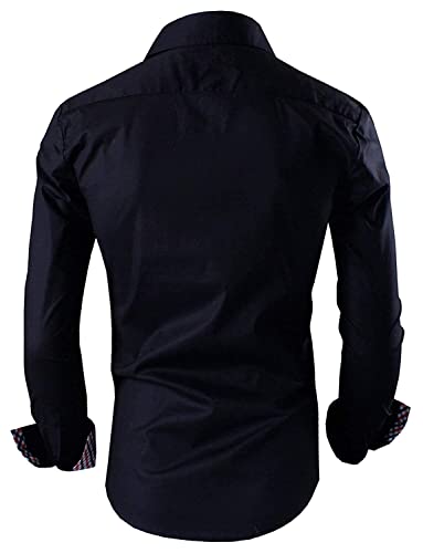 Image of Zombom Combo of Men's Solid Regular Fit Cotton Blend Full Sleeve Casual Shirts (Pack of 2)
