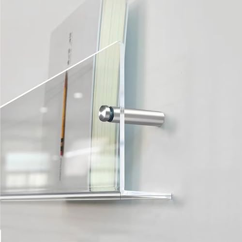 3 Pack 60CM Acrylic Magazine Holder, Wall Mount Hanging Bookshelf Literature Storage Rack with Mounting Kit, Brochure File Display Shelf for Waiting Room, Office, Home Display