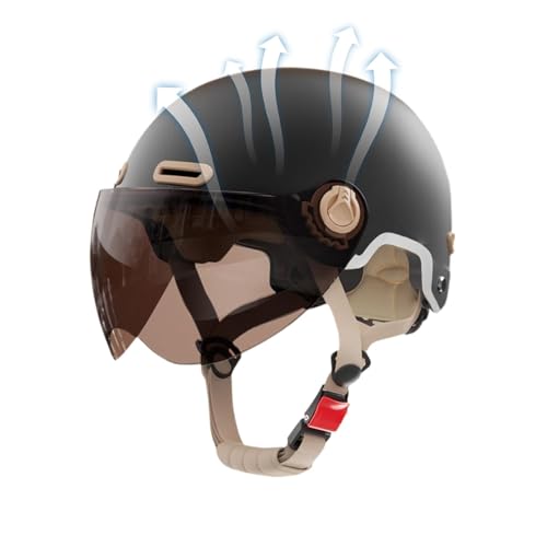 Helmets de bicicleta reflectantes con gafas integradas para scooter y skate 7