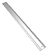 Snyderline® Schneidelineal aus Aluminium - mm Einteilung, Lineal ruler zum Schneiden, Messen, Zeichnen, Stabile massive Ausführung (Silber, 60 cm) mit Aufhängung