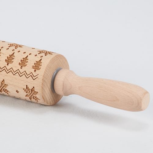 Primitives-by-Kathy-Christmas-Small-Rolling-Pin-116104 Primitives by Kathy Christmas Small Rolling Pin 116104