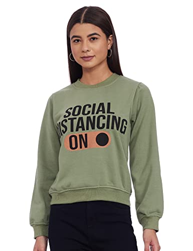 Image of pluss Women's Fleece Round Neck Sweatshirt