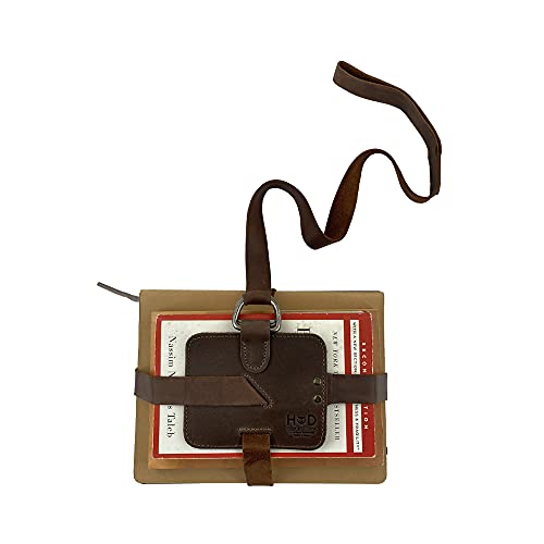 Hide & Drink, Rustic Leather Adjustable Book Strap Carrier, Shoulder Carry Reader Essentials Student Gift, Handmade (Bourbon Brown) Hide & Drink, Rustic Leather Adjustable Book Strap Carrier, Shoulder Carry Reader Essentials Student Gift, Handmade (Bourbon Brown)