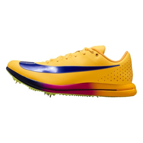 Image of Nike Mens Triple Jump Elite 3 Track & Field Jumping Spikes, Citron Pulse/Volt Ice/Vivid Purple/Indigo Burst, 7.5