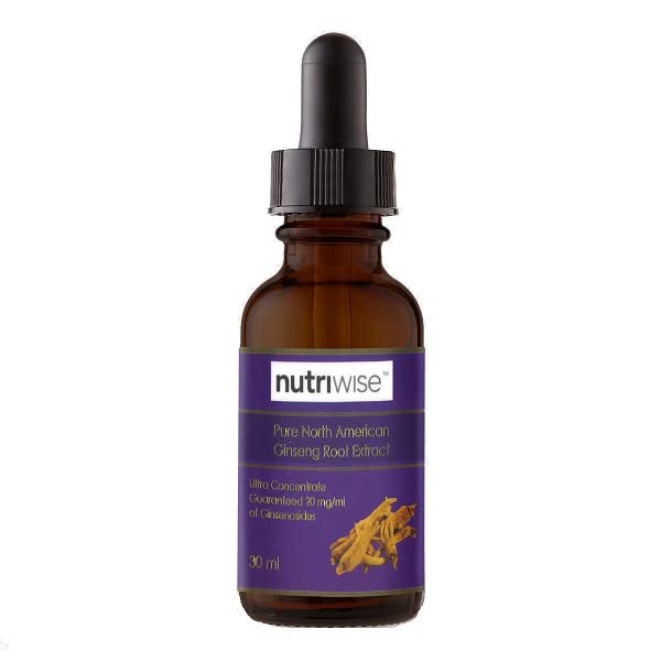 NutriWisePure North American Ginseng Root Extract High Potency for Emotional Balances, Restful Sleep, Immune Energy Support