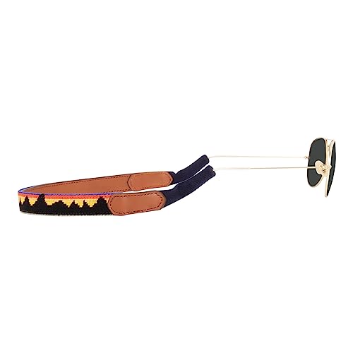 Image of Leather Hand-Stitched Needlepoint Sunglass Strap Retainer