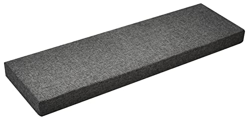 Azincoer Custom Size Bench Cushion, Bay Window Seat Cushion, Thick Upholstery Foam Long Chair Cushion Sofa Pads Outdoor/Indoor Patio Furniture (Color : Dark Gray, Size : Custom Size) #TOP7