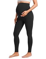 CRZ YOGA Butterluxe Extra Long Maternity Leggings for Tall Women 30'' Workout Yoga Lounge Pants Over the Belly Pregnancy Soft Black Medium