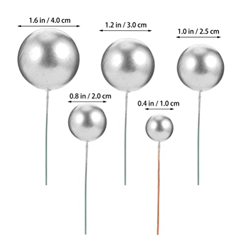 Gadpiparty 42 Pcs Bolas Bolos Toppers Bola de Espuma Topo de Bolo Cupcakes Escolhas de Inserção de B