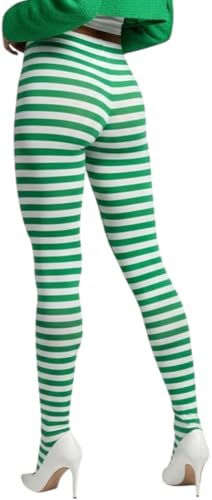 Image of ToBeInStyle Women's Thin Horizontal Stripe Opaque Tights Pantyhose - Regular or Plus