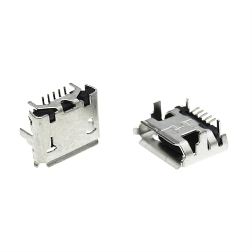 Mini conector de 5 pines con boca plana y cuatro patas para placas de circuito (20 uds)