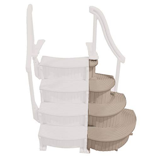 Confer CCX-ADD-VM 3 Step Above Ground Swimming Pool Entry Ladder Stair Add On Only, Beige