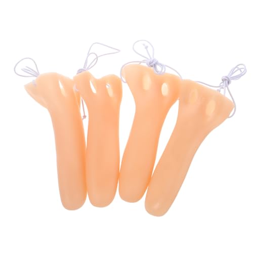 JOINPAYA 4 Piezas Nariz Larga Nariz Falsa Falso Piercing En La Nariz Accesorios para La Nariz Alicates De Punta De Aguja De La Joyería Prótesis Nasal Nariz De Bruja Falsa Beige Vinilo