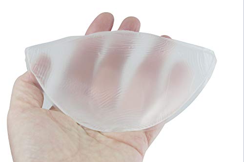 Flirtzy Silicone Soft Gel Bra Inserts Clear Breast Push Up Super Wedge Waterproof Push Up Bra Pads Chicken Cutlets Add a Cup Size Bra Pads